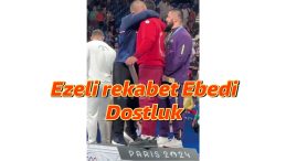 Paris 2024 Olimpiyatların Şampiyonu  Gürcü Güreşcisi  Geno PETRİASHVİLİ ve Taha AKGÜL.