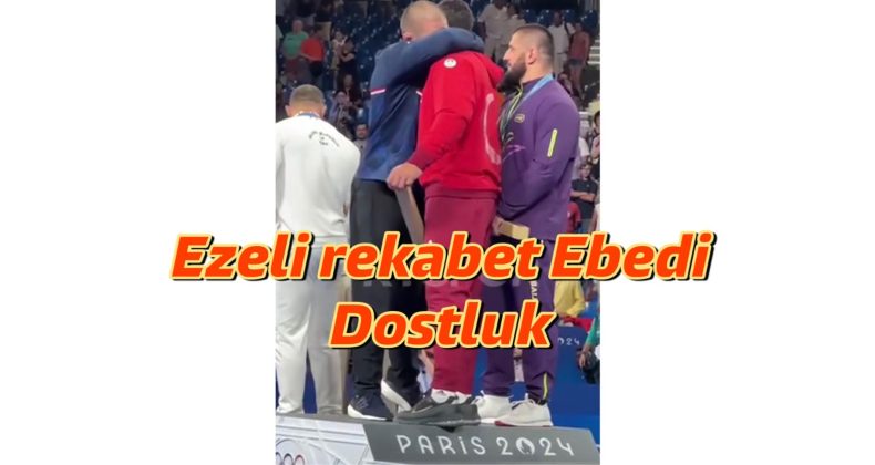 Paris 2024 Olimpiyatların Şampiyonu  Gürcü Güreşcisi  Geno PETRİASHVİLİ ve Taha AKGÜL.