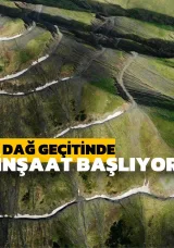 Tehlikeli Dağ Geçitine Zorlu İnşaat Başlıyor!