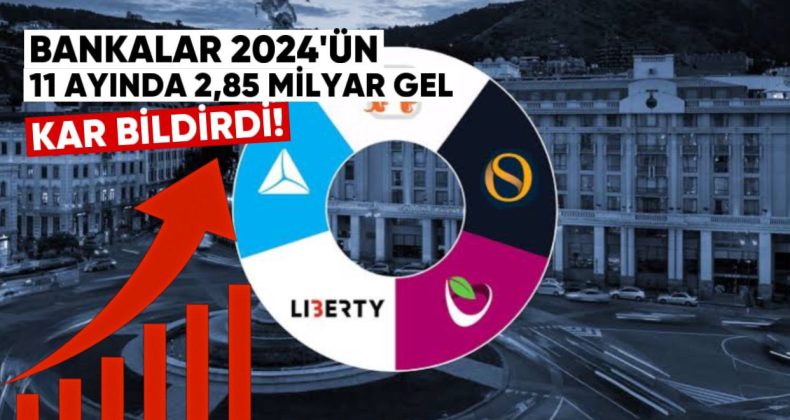 Bankalar 2024’ün 11 ayında 2,85 milyar GEL kar bildirdi