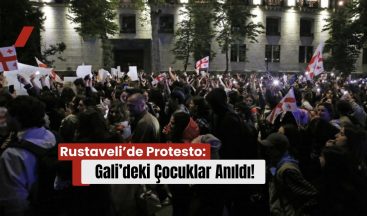 Rustaveli’de Protesto: Gali’deki Çocuklar Anıldı!