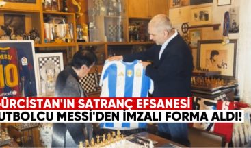 Gürcistan’ın Satranç Efsanesi Nona Gaprindashvili, Futbolcu Lionel Messi’den İmzalı Forma Aldı