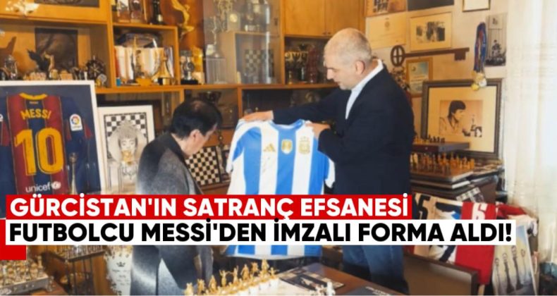 Gürcistan’ın Satranç Efsanesi Nona Gaprindashvili, Futbolcu Lionel Messi’den İmzalı Forma Aldı