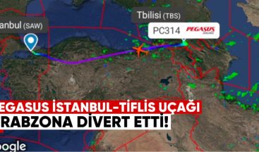 Pegasus’un Sabiha Gökçen-Tiflis Uçağı Trabzon’a Divert Etti