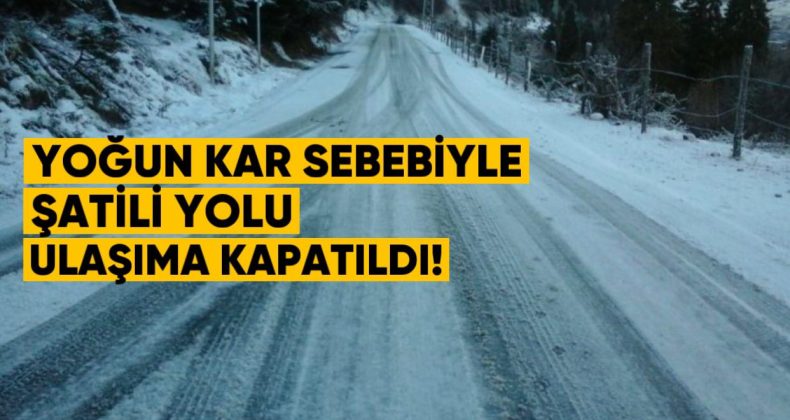Yoğun Kar ve Çığ Tehlikesi Nedeniyle Şatili Yolunda Ulaşım Yasaklandı