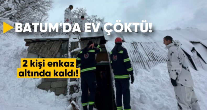 Acil Durum: Batum’da Ev Çöktü, 2 Kişi Enkaz Altında Kaldı