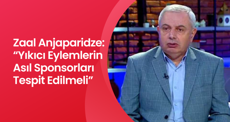 Zaal Anjaparidze: “Yıkıcı Eylemlerin Asıl Sponsorları Tespit Edilmeli”