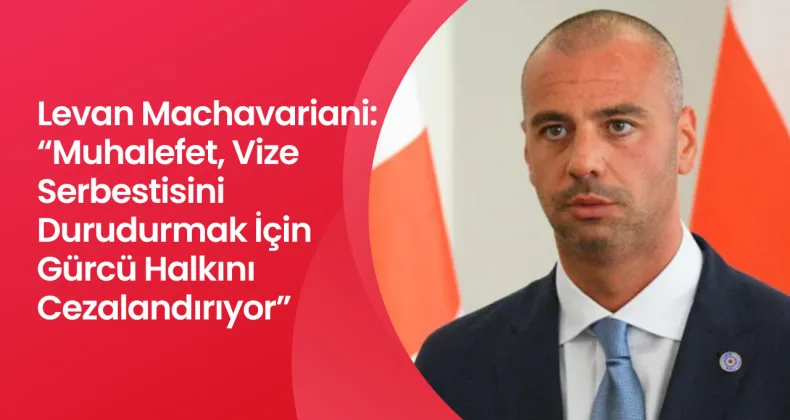 Levan Machavariani: “Muhalefet, Vize Serbestisini Durudurmak İçin Gürcü Halkını Cezalandırıyor”