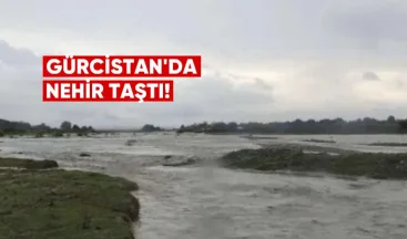 Gurcani-Chabukiani-Apeni-Kabali Yolunun 8. Kilometresinde Nehir Taştı