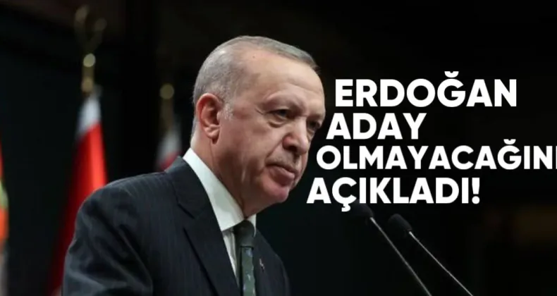 Erdoğan, Bir Dönem Daha Aday Olmayacağını Açıkladı