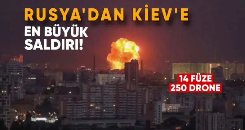 Rusya’dan Kiev’e savaşın en büyük hava saldırısı: 14 füze, 250 drone