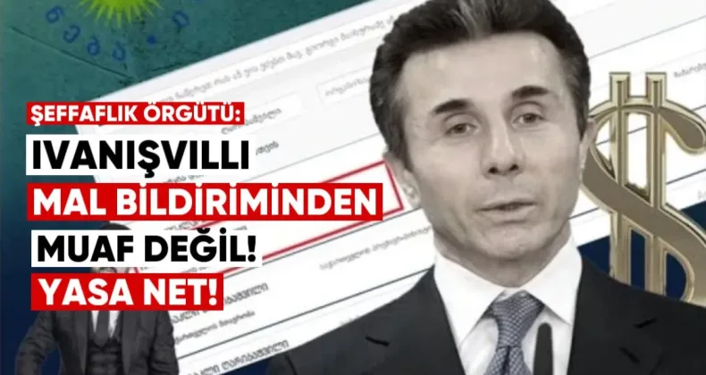 Şeffaflık Örgütü: İvanishvili Mal Bildiriminden Muaf Değil, Yasa Net