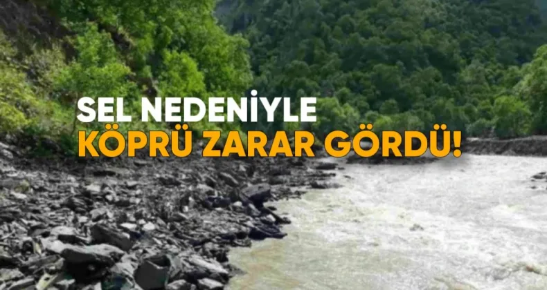 Sel Nedeniyle Köprü Zarar Gördü, Trafik Durduruldu