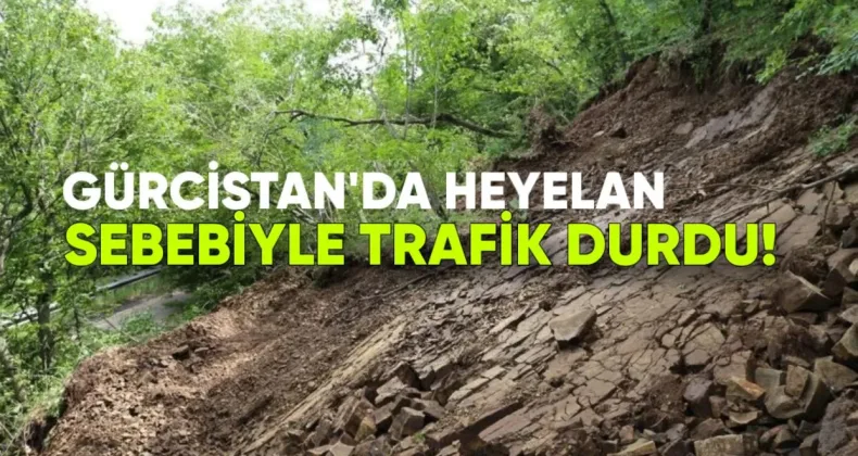 Mtskheta-Stepantsminda-Lars Yolunda Heyelan Nedeniyle Trafik Durduruldu