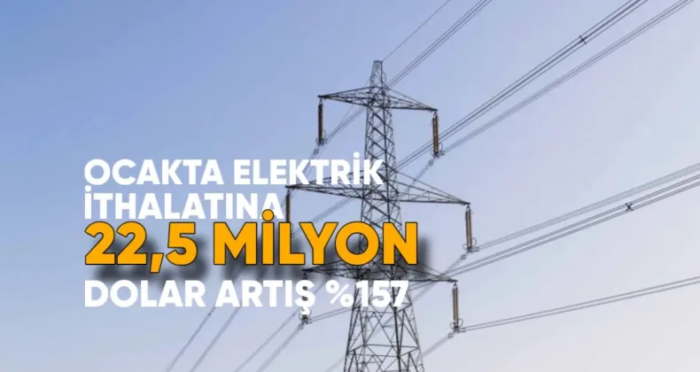 Ocakta Elektrik İthalatına 22,5 Milyon Dolar: Artış Yüzde 157