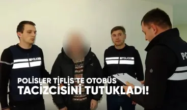Polis memurları, Tiflis’te otobüslerde kızlara taciz eden bir pedofili tutukladı.