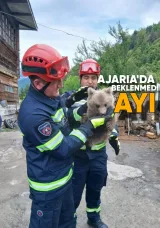 Ajaria’nın yüksek dağlık bölgesindeki bir köyün sakinleri, dün çok beklenmedik bir misafir ağırladı