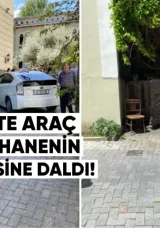 Bir araba Tiflis’teki Patrikhanenin bahçesine çarptı