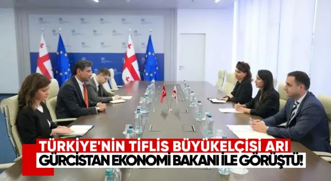 Türkiye’nin Tiflis Büyükelçisi Mustafa Türker Arı, Gürcistan Ekonomi ve Sürdürülebilir Kalkınma Bakanı Mariam Kvrivishvili ile bir araya geldi.