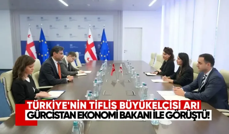 Türkiye’nin Tiflis Büyükelçisi Mustafa Türker Arı, Gürcistan Ekonomi ve Sürdürülebilir Kalkınma Bakanı Mariam Kvrivishvili ile bir araya geldi.