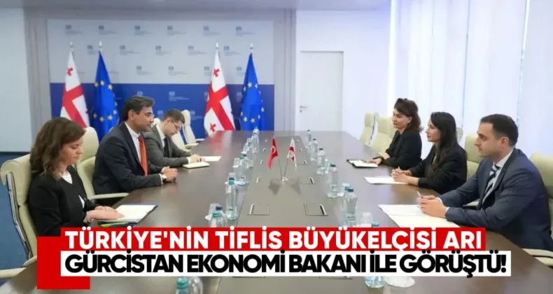 Türkiye’nin Tiflis Büyükelçisi Mustafa Türker Arı, Gürcistan Ekonomi ve Sürdürülebilir Kalkınma Bakanı Mariam Kvrivishvili ile bir araya geldi.