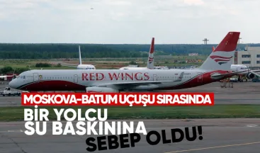 Bir yolcu, Red Wings havayolu şirketinin Moskova-Batum uçuşu sırasında uçakta su taşkınına neden oldu.