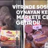 Dükkan vitrininde sosisle oynayan kedi para cezasına mahkum oldu
