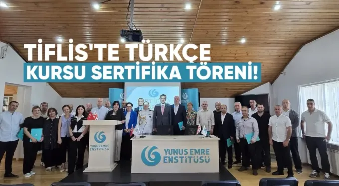 Tiflis’te Türkçe kursu sertifika töreni