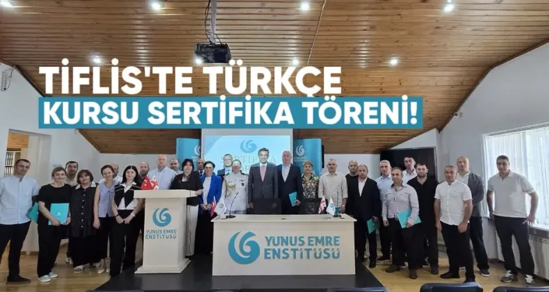 Tiflis’te Türkçe kursu sertifika töreni