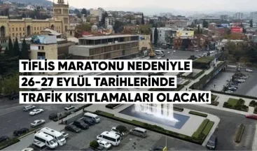 Tiflis Maratonu nedeniyle 26-27 Eylül tarihlerinde başkentte bazı yollarda trafik kısıtlamaları uygulanacaktır.