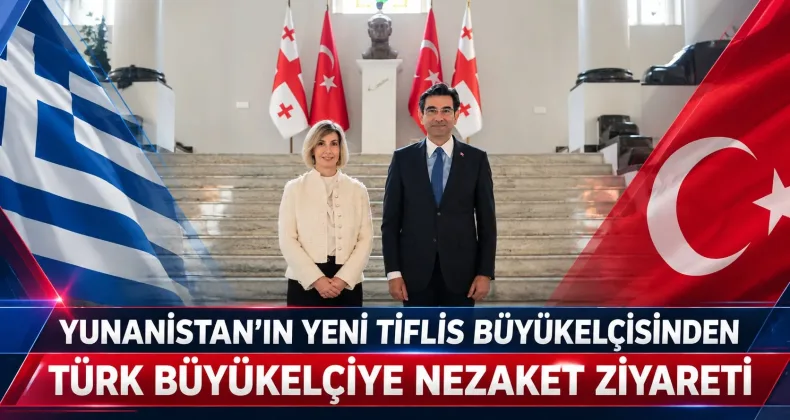 Yunanistan’ın Yeni Tiflis Büyükelçisinden Türk Büyükelçiye Nezaket Ziyareti